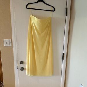 Dolan Anthropologie Sheer Strapless Yellow Top